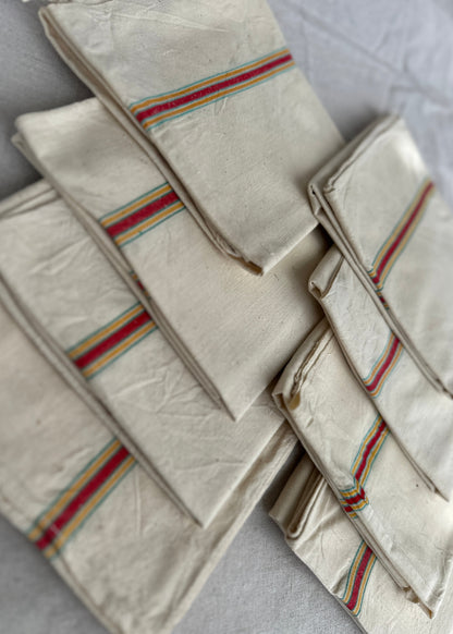 Vintage French Tea Towel Set of 8