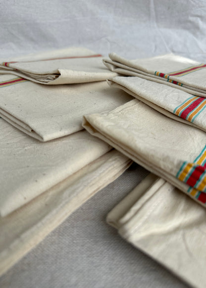 Vintage French Tea Towel Set of 8