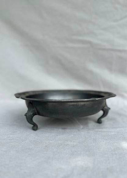 Vintage French Pewter Fruit Bowl