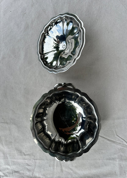 Vintage French Stainless Steel Serving Dish