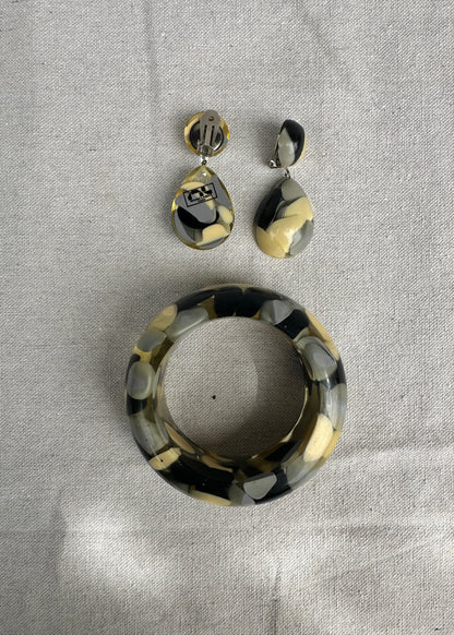 Rare Marc Labat Paris Bangle & Earring Set