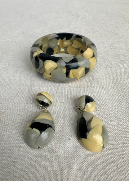 Rare Marc Labat Paris Bangle & Earring Set
