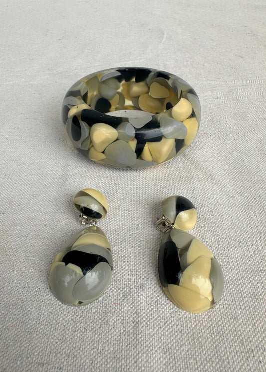 Rare Marc Labat Paris Bangle & Earring Set