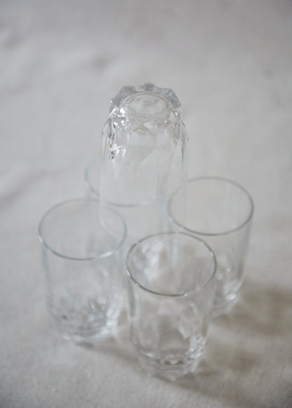 Vintage Arcoroc France Clear Glass Tumblers