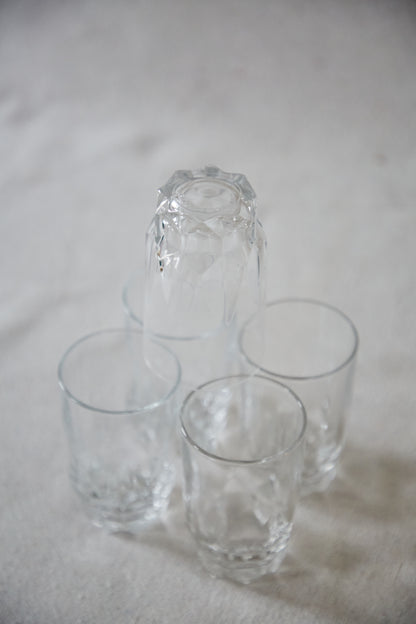 Vintage Arcoroc France Clear Glass Tumblers