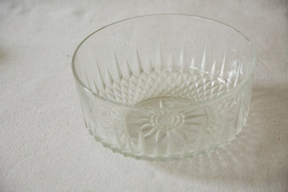 Vintage Arcoroc "Diamant" Crystal Glass Salad Bowl