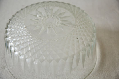 Vintage Arcoroc "Diamant" Crystal Glass Salad Bowl