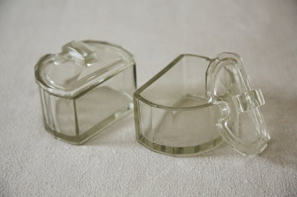 Art Deco Glass Sugar & Condiment Jar