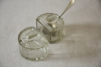 Art Deco Glass Sugar & Condiment Jar