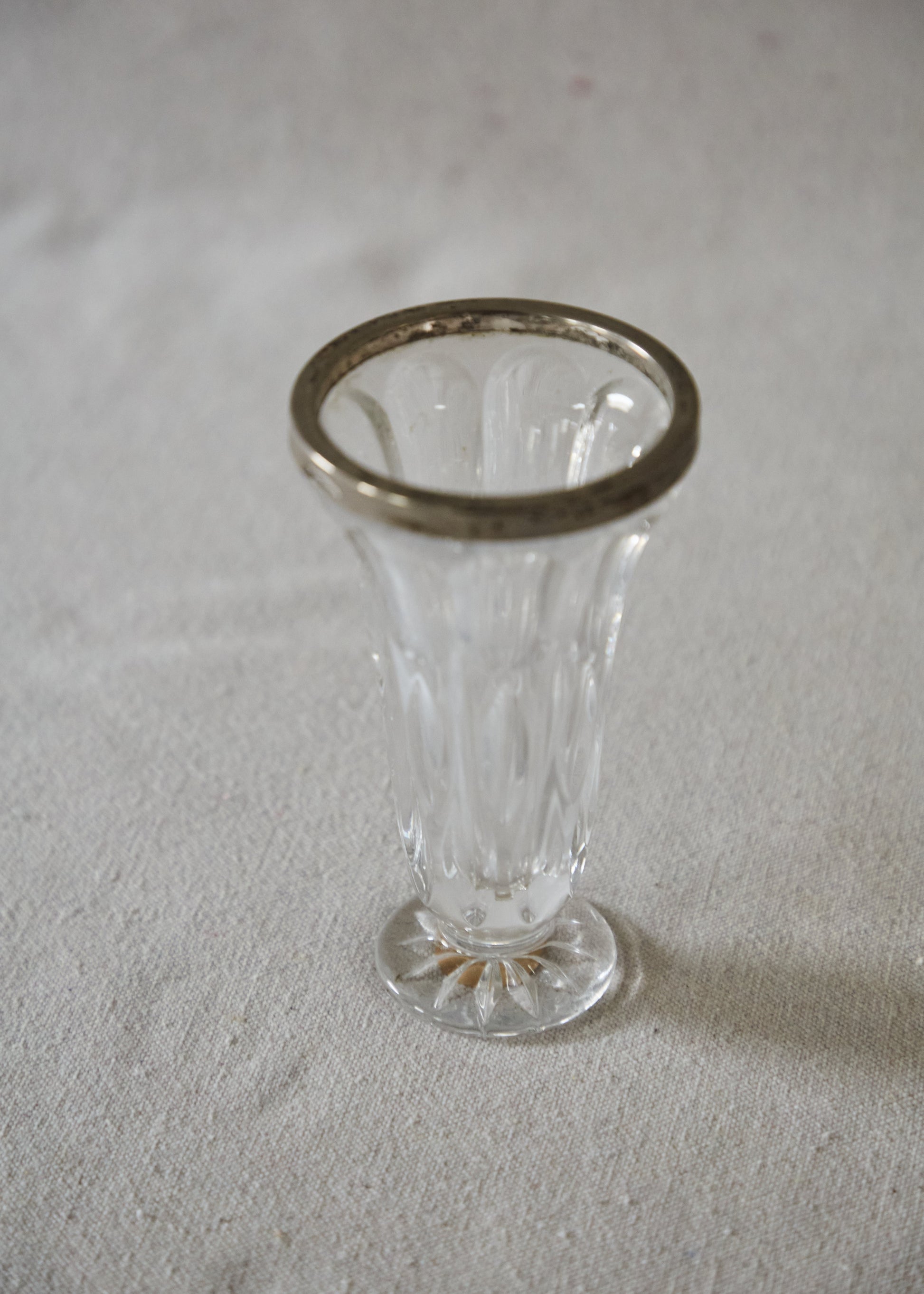 Vintage Crystal Glass Vase