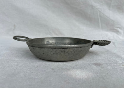 Vintage French Pewter Scoop with Shell Handle