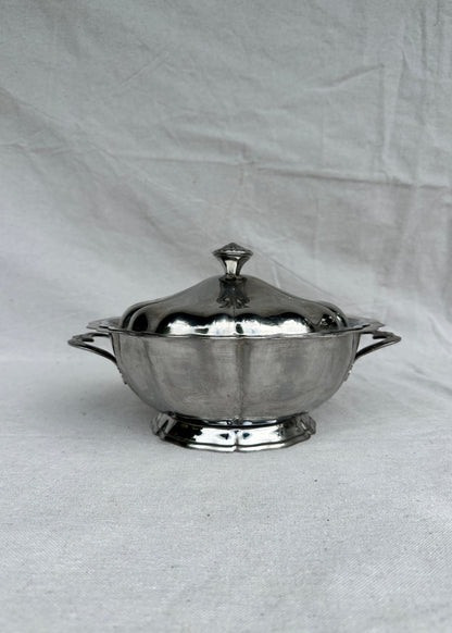 Vintage French Stainless Steel Serving Dish