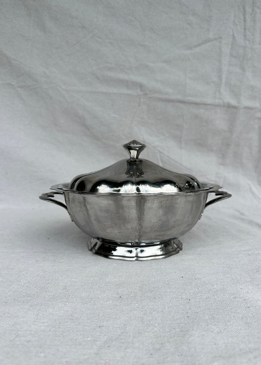 Vintage French Stainless Steel Serving Dish