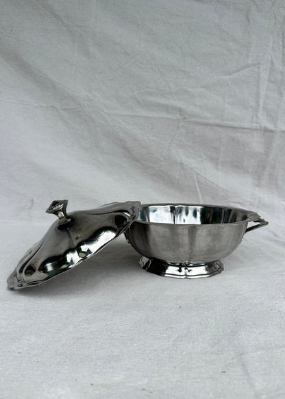 Vintage French Stainless Steel Serving Dish