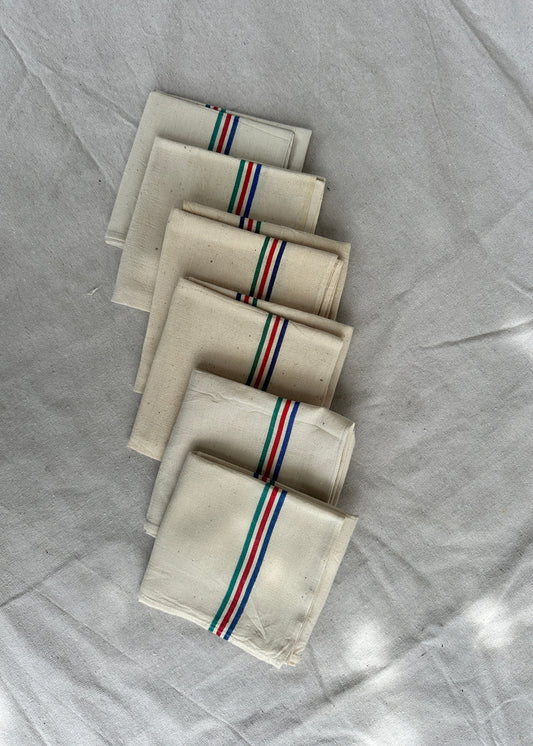 Vintage French Tea Towel Set of 6