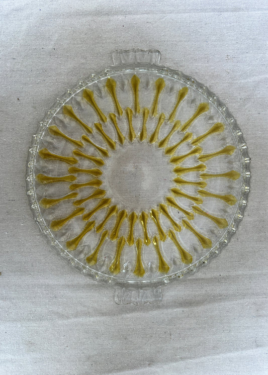 Vintage German Walther Glass Cake Platter (c.1960s–70s)