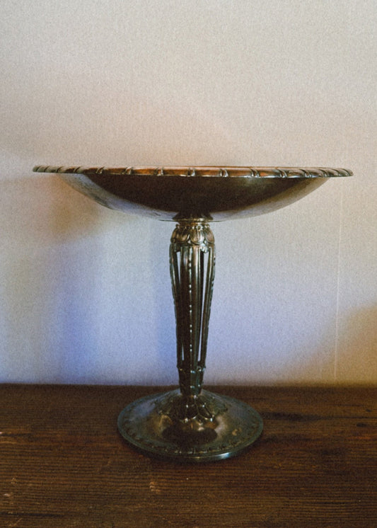Antique silver cake display stand